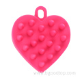 Heart shaped silicone shampoo comb